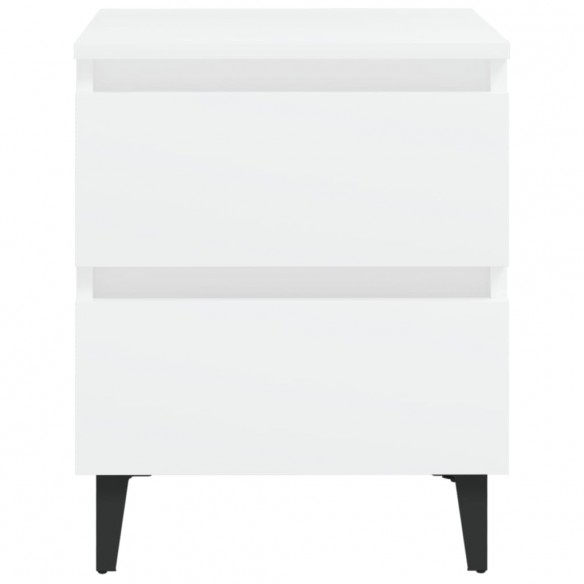 Tables de chevet 2 pcs Blanc 40x35x50 cm Aggloméré