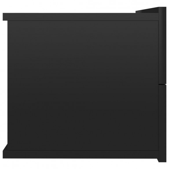 Tables de chevet 2 pcs Noir brillant 40 x 30 x 30 cm Aggloméré