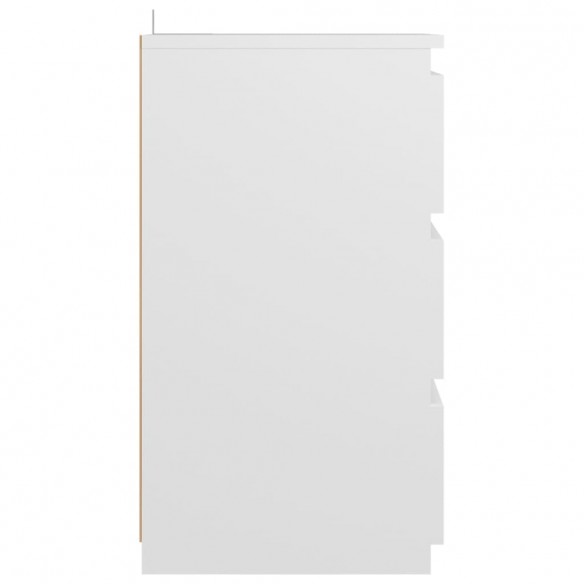 Table de chevet Blanc 40x35x62,5 cm Aggloméré