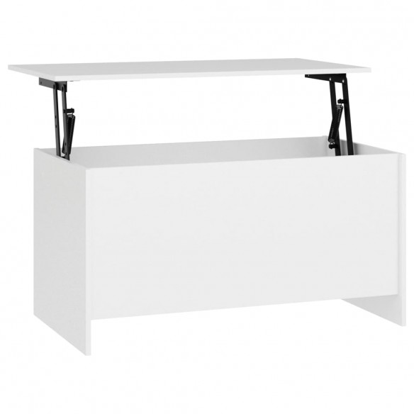 Table basse Blanc 102x55,5x52,5 cm Bois d'ingénierie