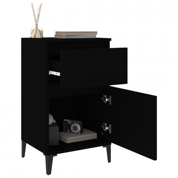 Tables de chevet 2 pcs noir 40x35x70 cm