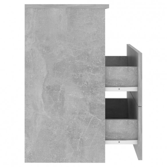 Table de chevet Gris béton 50x32x60 cm