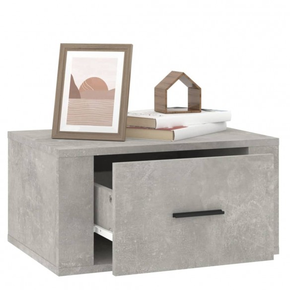 Tables de chevet murales 2 pcs Gris béton 50x36x25 cm