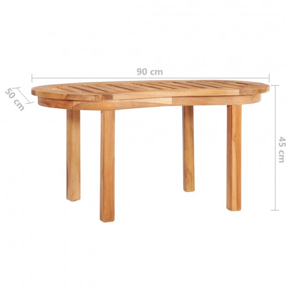 Table basse 90x50x45 cm Bois de teck solide