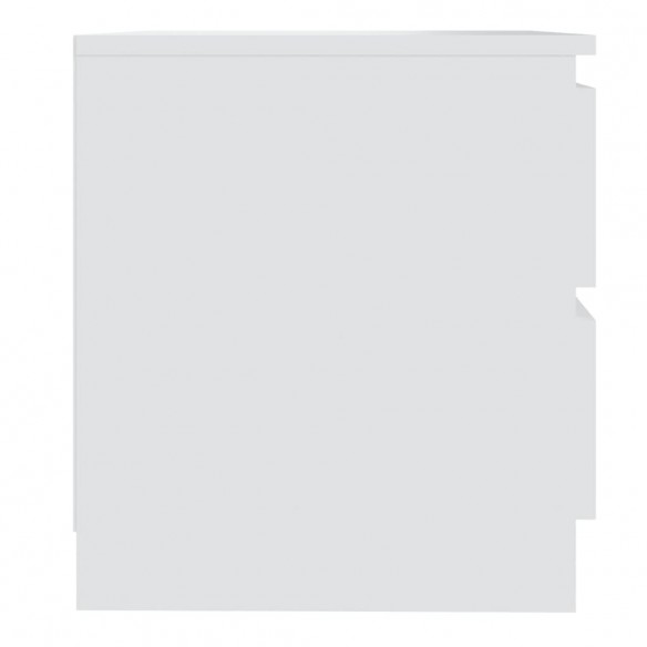 Table de chevet Blanc 50x39x43,5 cm Aggloméré