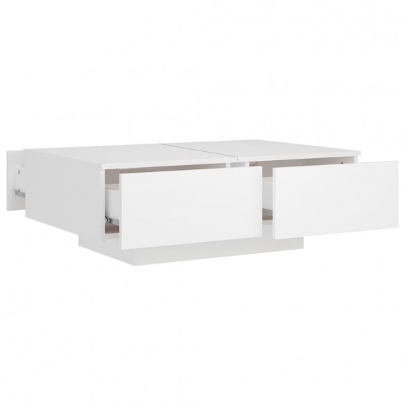 Table basse Blanc 90x60x31 cm Aggloméré