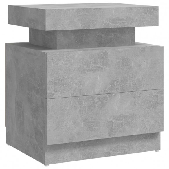 Table de chevet Gris béton 45x35x52 cm Aggloméré