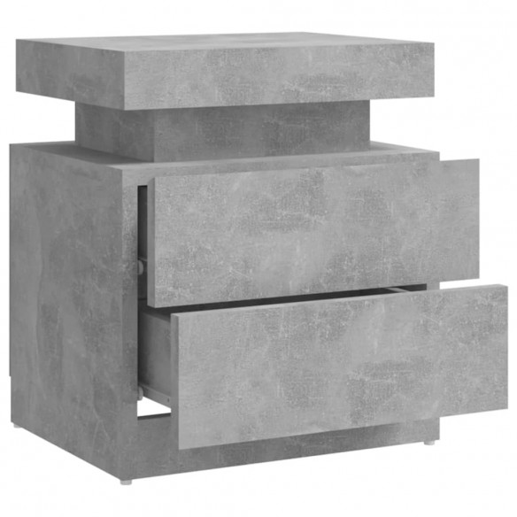 Table de chevet Gris béton 45x35x52 cm Aggloméré