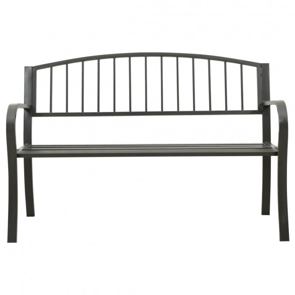 Banc de jardin 125 cm Acier Gris