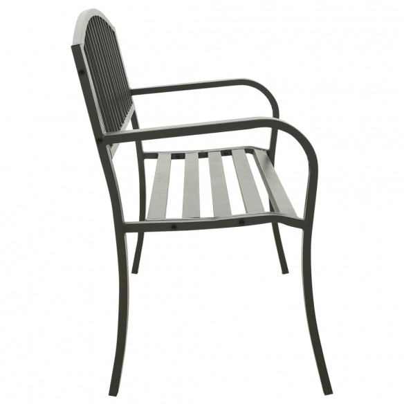 Banc de jardin 125 cm Acier Gris