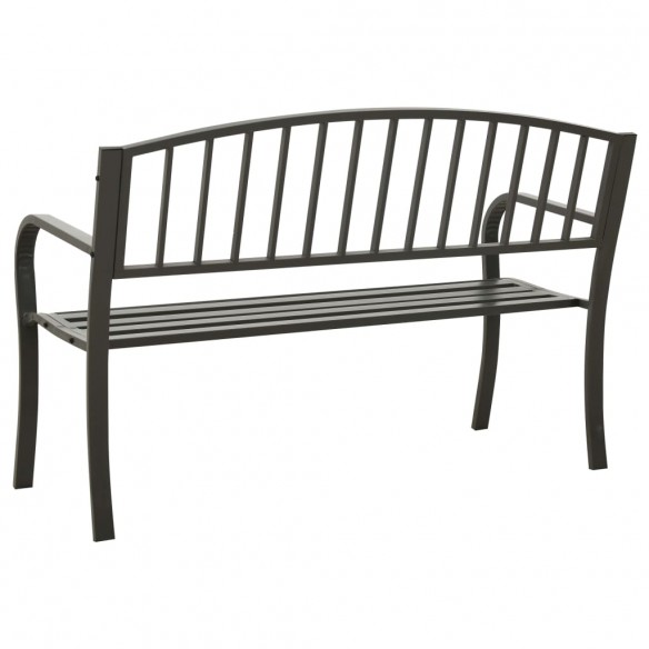 Banc de jardin 125 cm Acier Gris