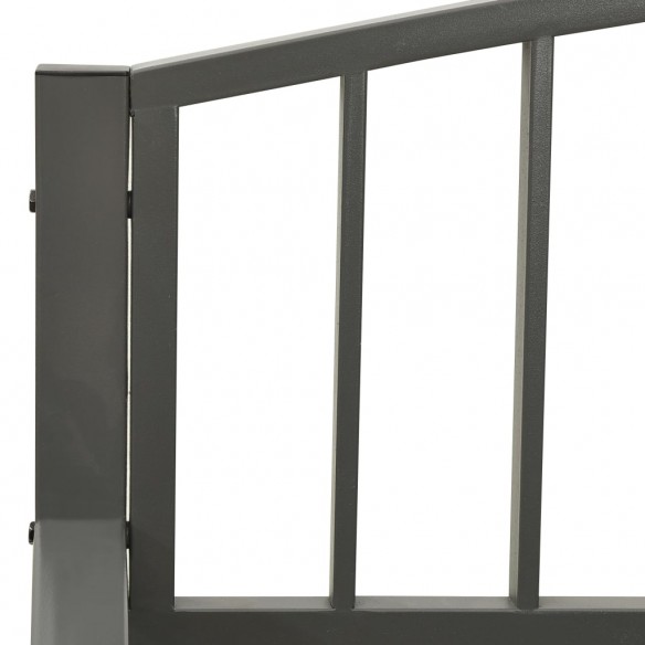 Banc de jardin 125 cm Acier Gris