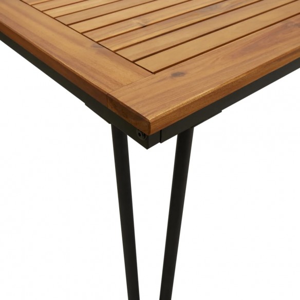 Table de jardin avec pieds épingle à cheveux 200x90x75 acacia