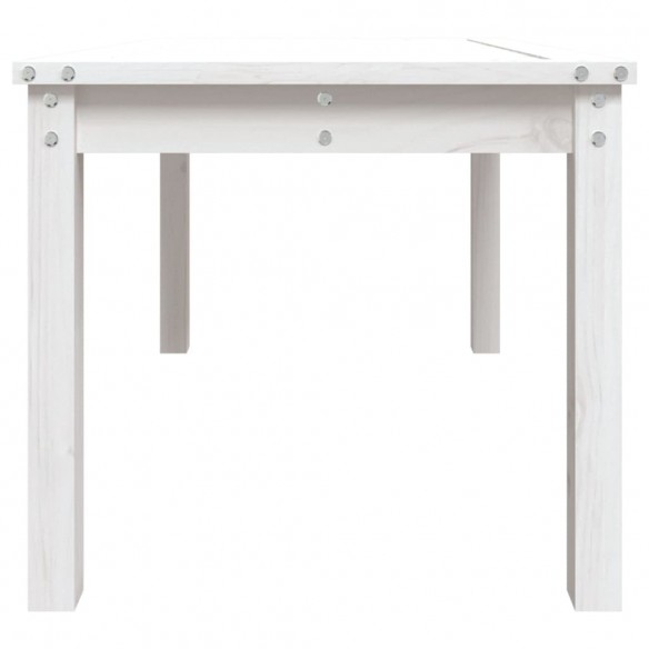 Table de jardin blanc 82,5x50,5x45 cm bois massif de pin