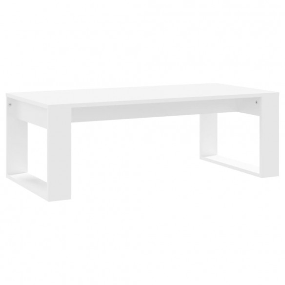 Table basse blanc 102x50x35 cm bois d'ingénierie