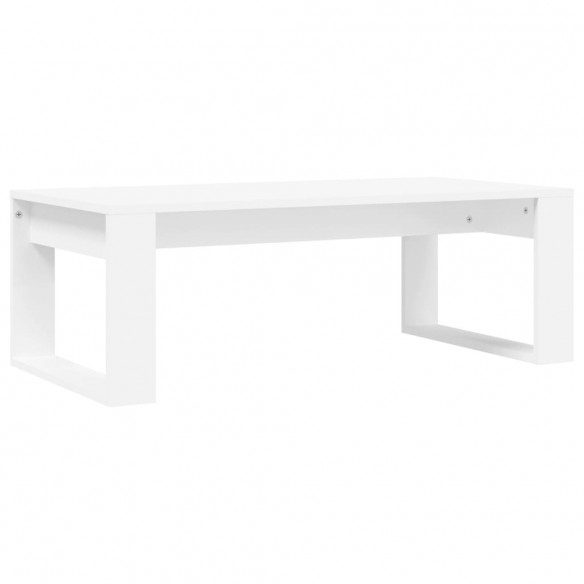 Table basse blanc 102x50x35 cm bois d'ingénierie