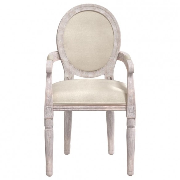 Chaise à manger beige 54x56x96,5 cm lin