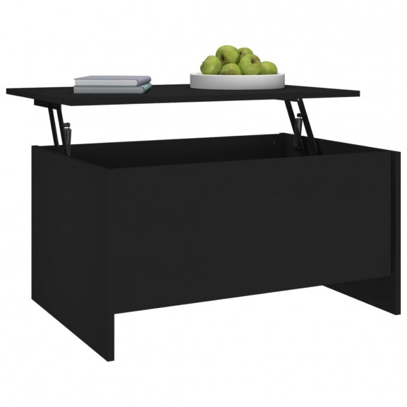 Table basse Noir 80x55,5x41,5 cm Bois d'ingénierie