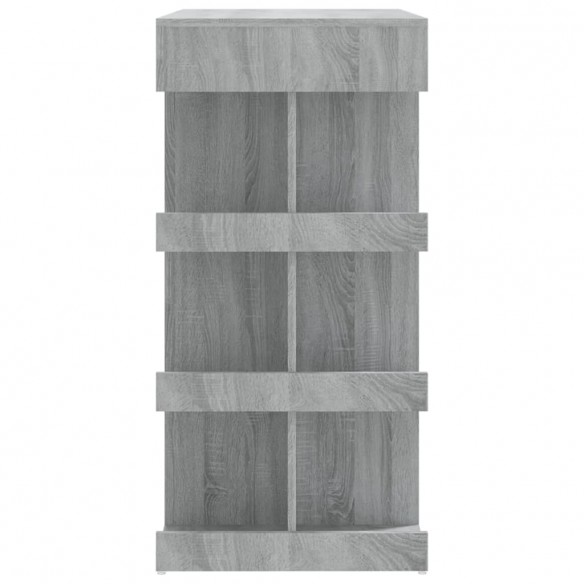 Table de bar et étagère de rangement Sonoma gris 100x50x101,5cm