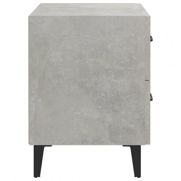 Tables de chevet 2 pcs Gris béton 40x35x47,5 cm