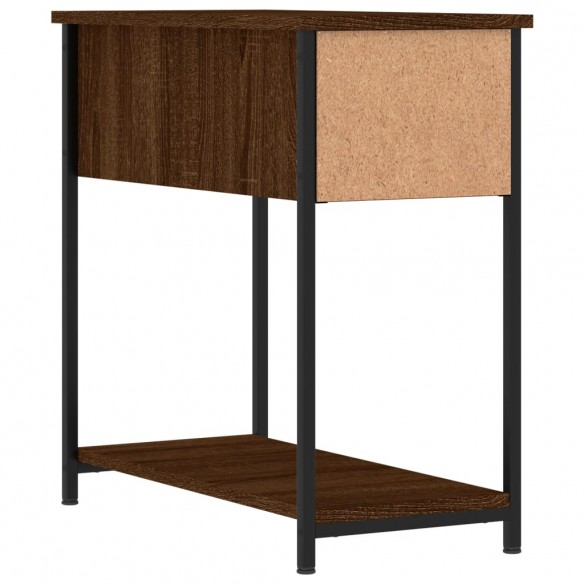 Table de chevet chêne marron 30x60x60 cm bois d'ingénierie