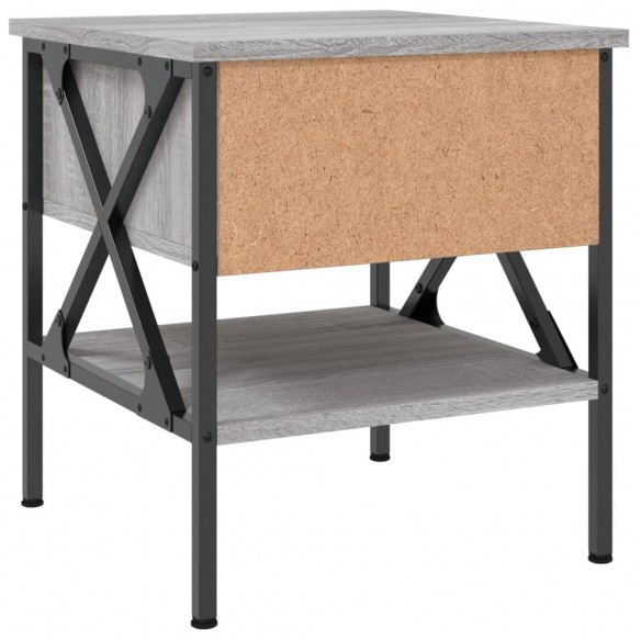 Table de chevet sonoma gris 40x42x45 cm bois d'ingénierie