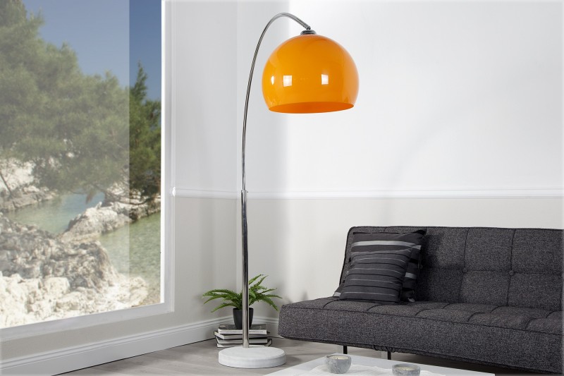 Lampadaire extensible 175-205cm coloris orange