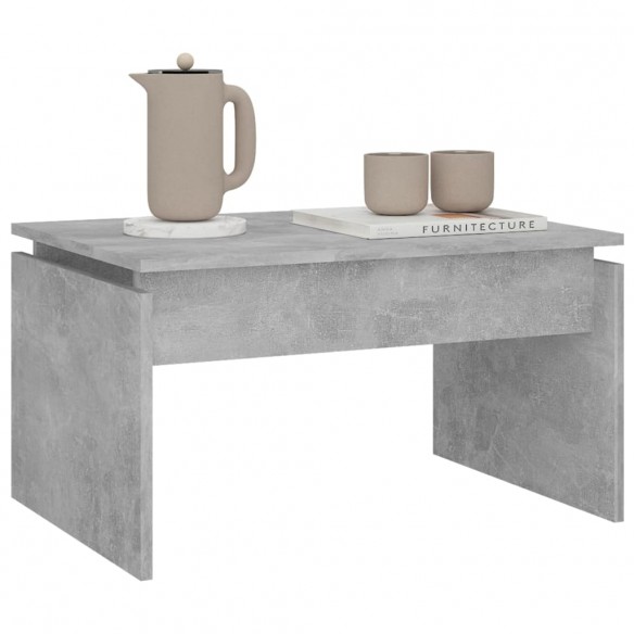 Table basse Gris béton 68x50x38 cm Aggloméré