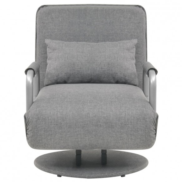 Fauteuil pivotant et canapé-lit Gris clair Tissu