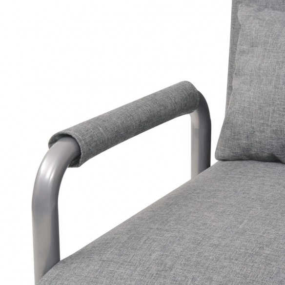 Fauteuil pivotant et canapé-lit Gris clair Tissu