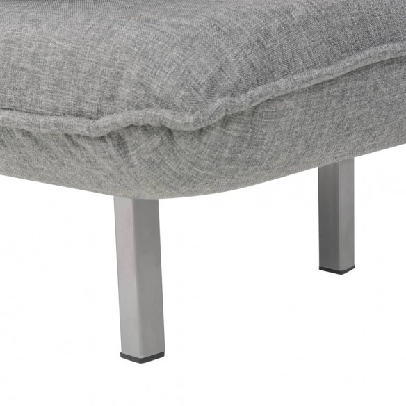 Fauteuil pivotant et canapé-lit Gris clair Tissu