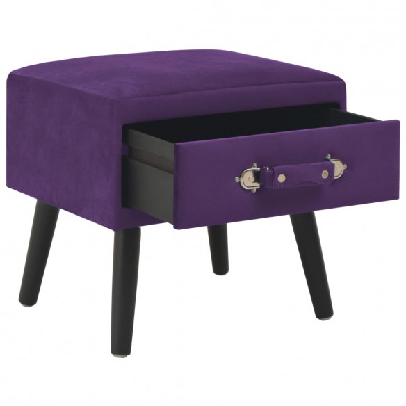 Tables de chevet 2 pcs Violet foncé 40x35x40 cm Velours