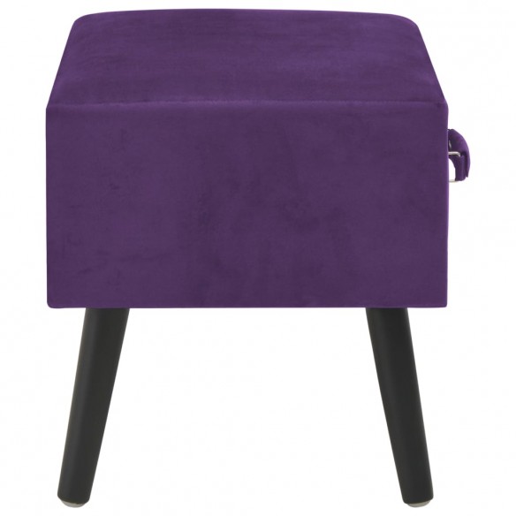 Tables de chevet 2 pcs Violet foncé 40x35x40 cm Velours