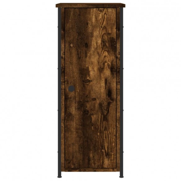 Table de chevet chêne fumé 32x42x80 cm bois d'ingénierie