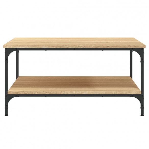 Table basse chêne sonoma 80x80x40 cm bois d'ingénierie