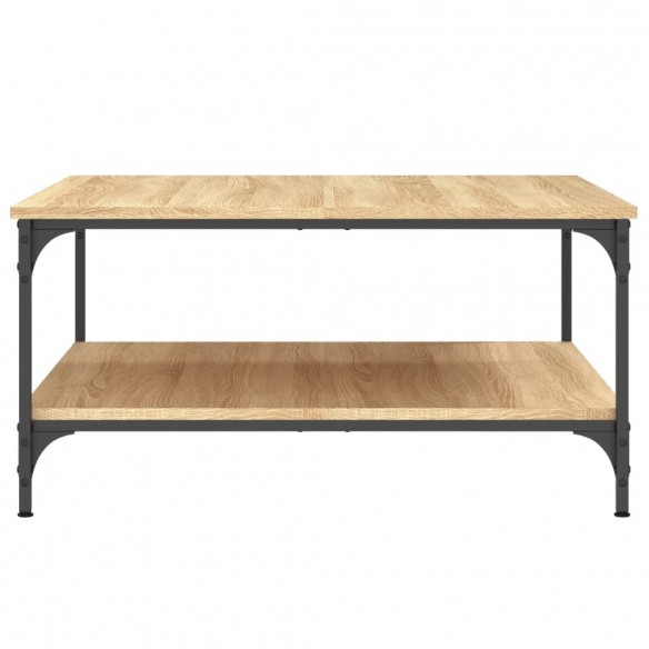 Table basse chêne sonoma 80x80x40 cm bois d'ingénierie