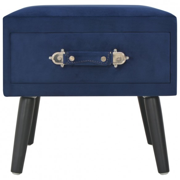 Table de chevet Bleu 40x35x40 cm Velours