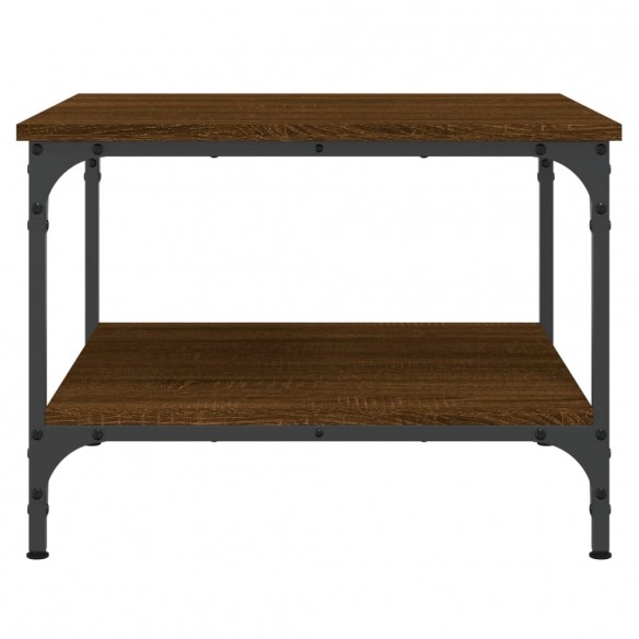 Table basse chêne marron 55x55x40 cm bois d'ingénierie