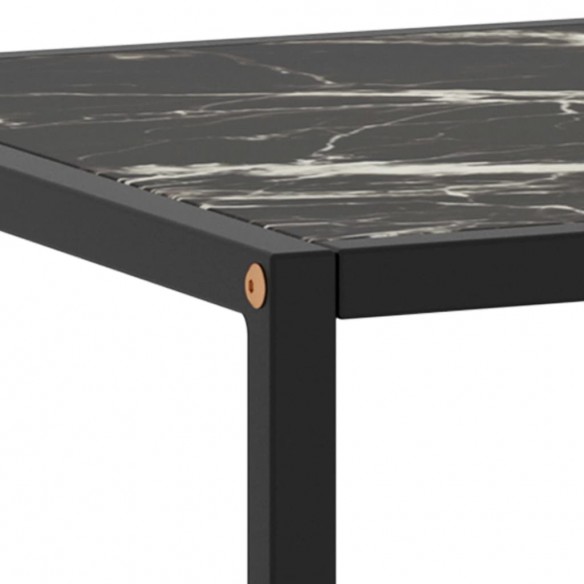 Table basse Noir avec verre marbre noir 100x50x35 cm