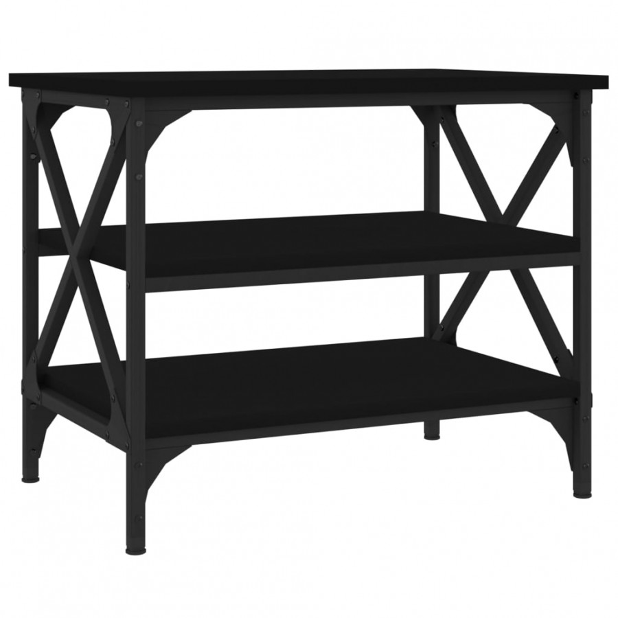 Table d'appoint Noir 55x38x45 cm 