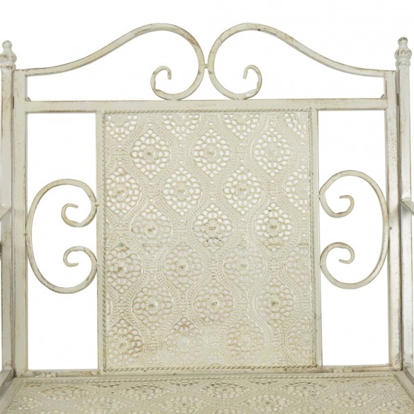 Banc de jardin à 2 places 161 cm Acier Blanc