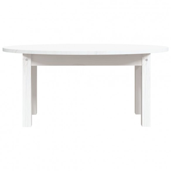 Table basse Blanc 80x40x35 cm Bois massif de pin