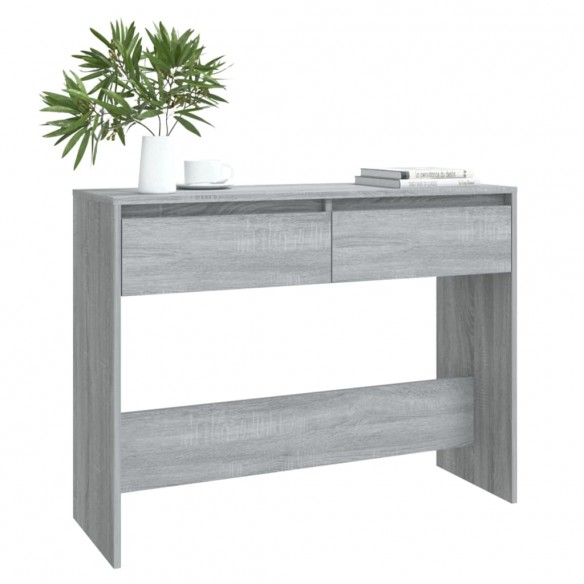 Table console Sonoma gris 100x35x76,5 cm Aggloméré