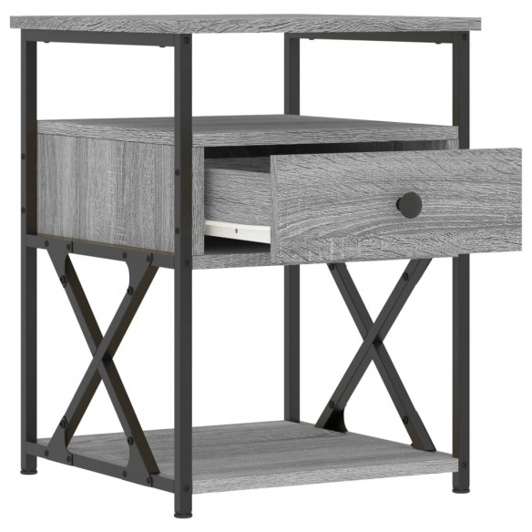 Tables de chevet 2 pcs sonoma gris 40x42x55cm bois d'ingénierie
