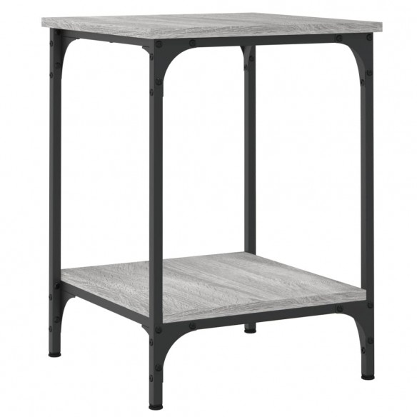 Table basse sonoma gris 40x40x55 cm bois d'ingénierie