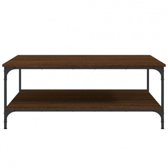 Table basse chêne marron 100x100x40 cm bois d'ingénierie
