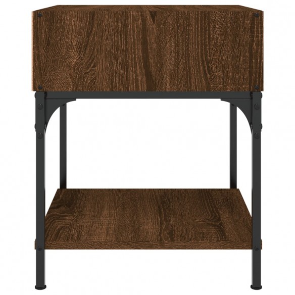 Table de chevet chêne marron 40x41x50 cm bois d'ingénierie