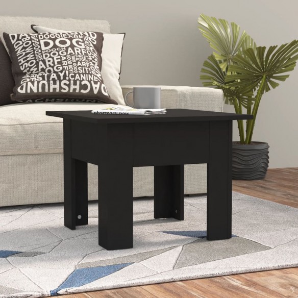 Table basse noir 55x55x42 cm bois d'ingénierie