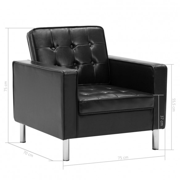 Fauteuil Noir Similicuir