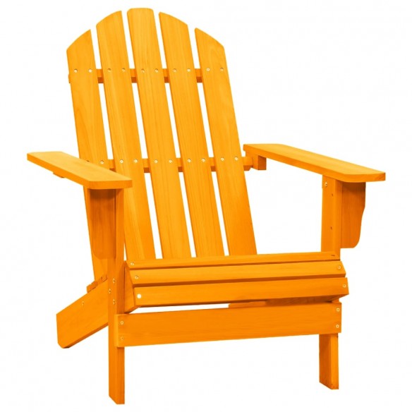 Chaise de jardin Adirondack Bois de sapin massif Orange